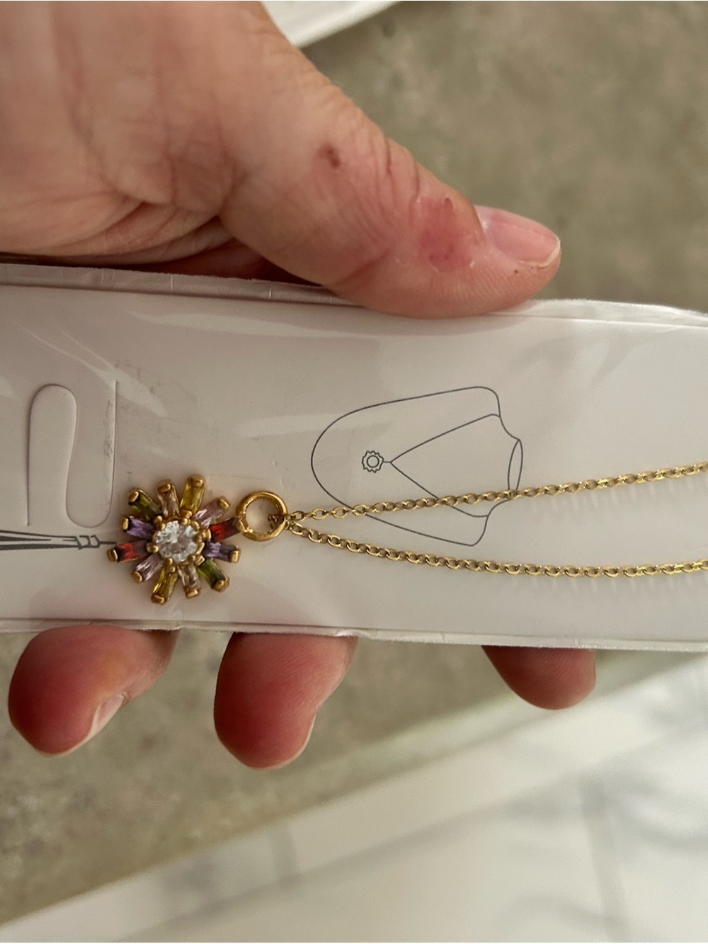 🔥$2 Gold-Tone Multicolor Floral Pendant Necklace - Women Jewelry